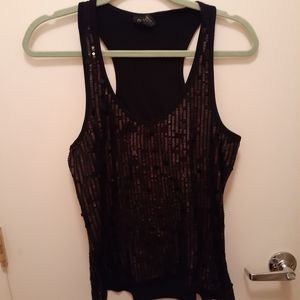 Rue21 black sequin tank size large